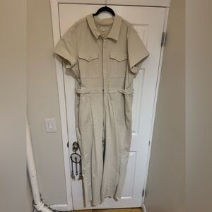 good american denim jumpsuit